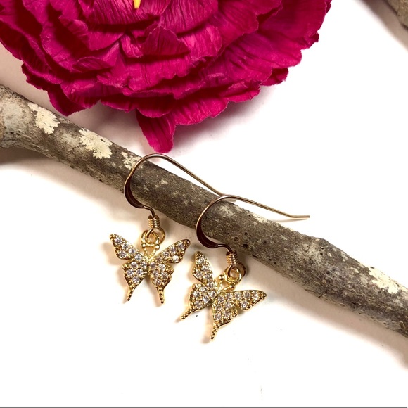 Butterfly Earrings, Dragonfly, Insect, Bee, Flower - Picture 2 of 10